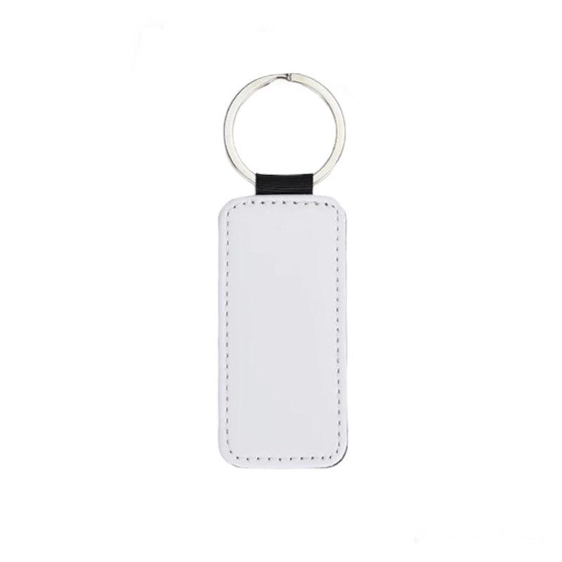 Porte-clés en cuir vierge à sublimation en similicuir