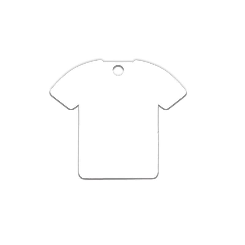 Dubbelzijdige afdrukbare sublimatie lege plastic sleutelhanger