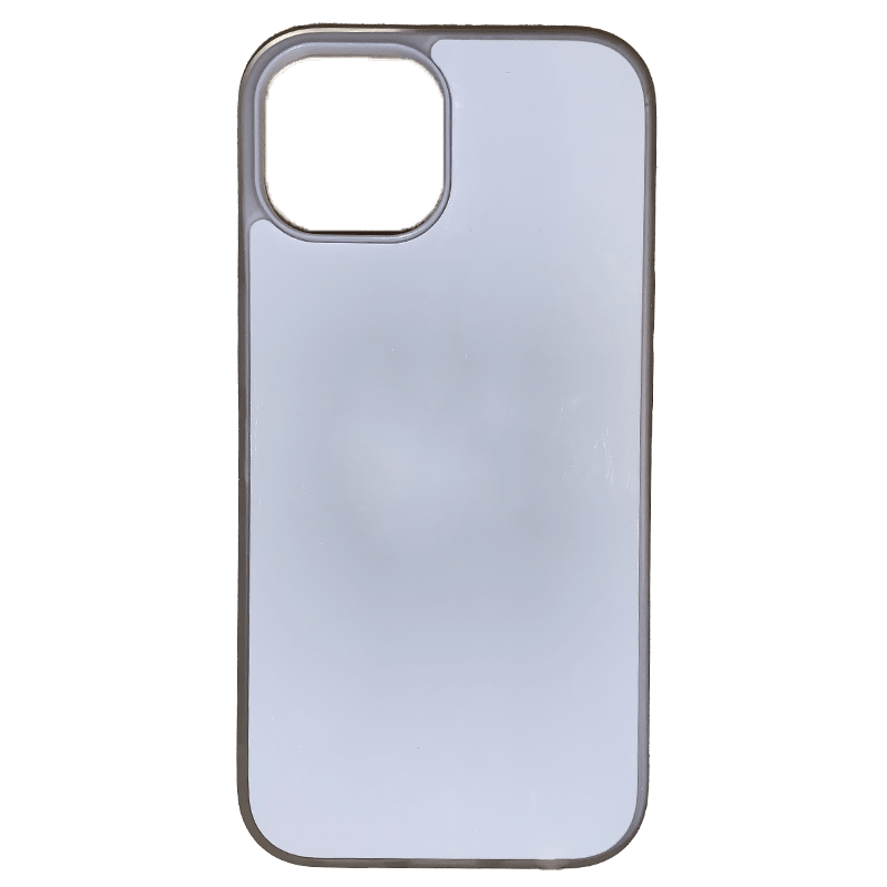 Coque sublimation 2D TPU pour Apple iPhone 15 Pro Max, 15 Pro, 15 Plus, 14, 13, 12, 11, XS, XR, X, SE, 8, 7, 6, 5, 4. La plaque arrière en aluminium dédiée à la sublimation permet la personnalisation de la coque.