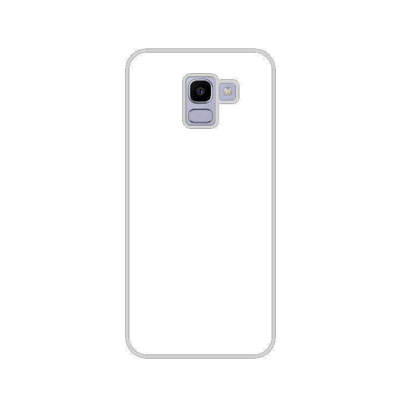 Coque sublimation 2D TPU pour Samsung Galaxy J8, J7, J6 Plus, J6, J5, J4 Prime, J4, J3, J2. La plaque arrière en aluminium dédiée à la sublimation permet la personnalisation de la coque.