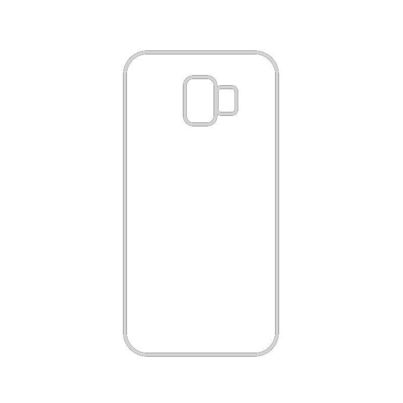 Coque sublimation 2D TPU pour Samsung Galaxy J8, J7, J6 Plus, J6, J5, J4 Prime, J4, J3, J2. La plaque arrière en aluminium dédiée à la sublimation permet la personnalisation de la coque.