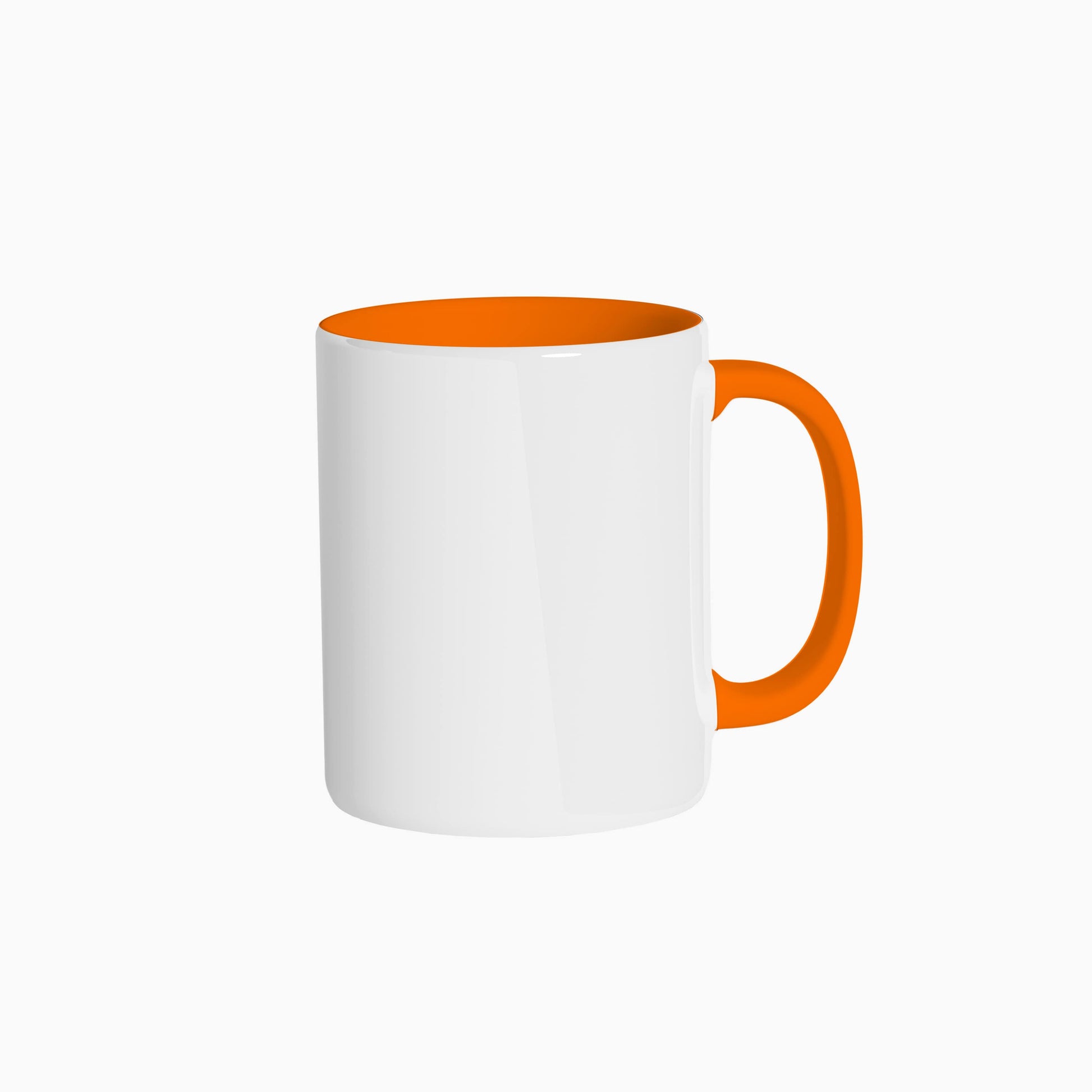 Mug orange sublimation à personnaliser avec une presse à mug. Mug en céramique