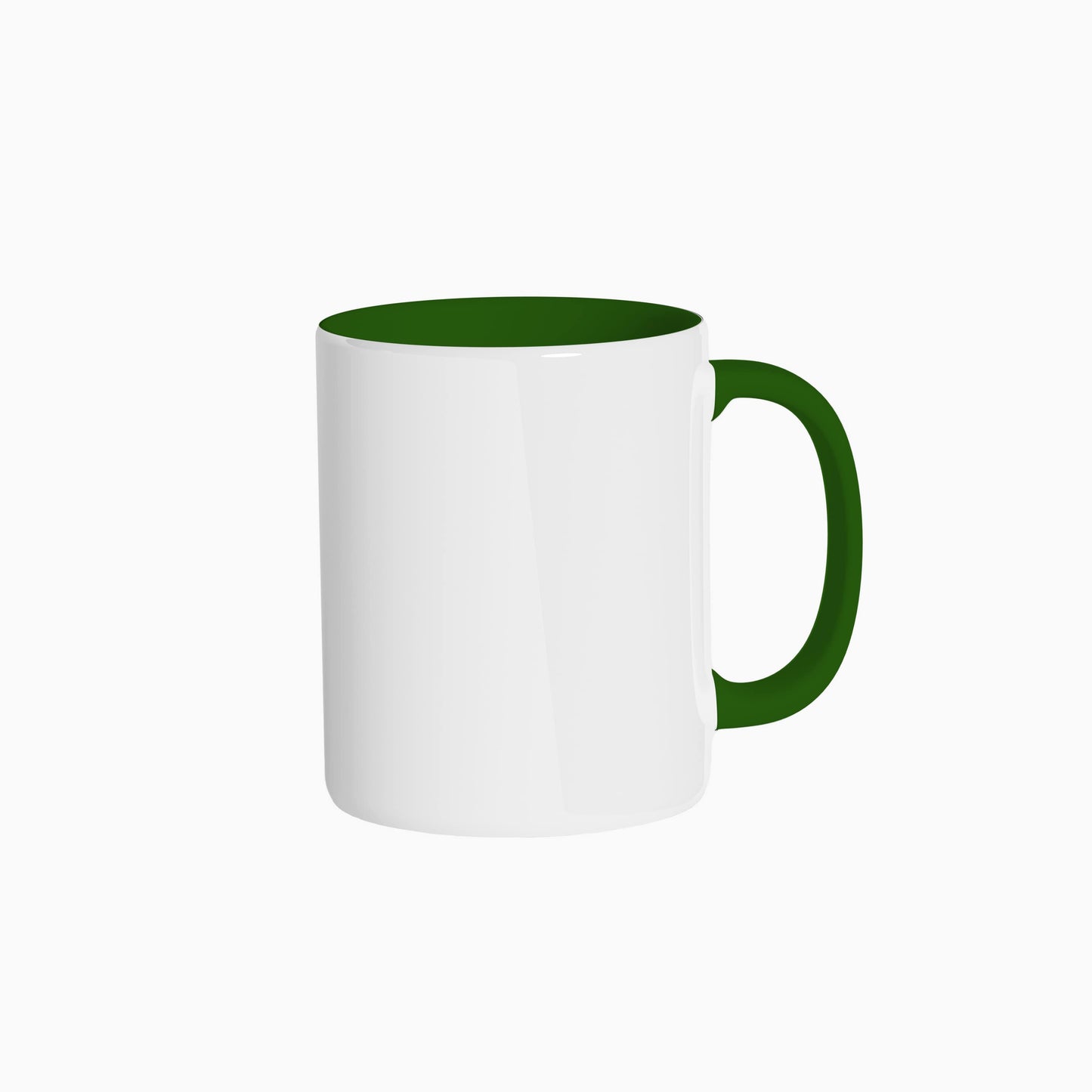 Mug vert foncé sublimation à personnaliser avec une presse à mug