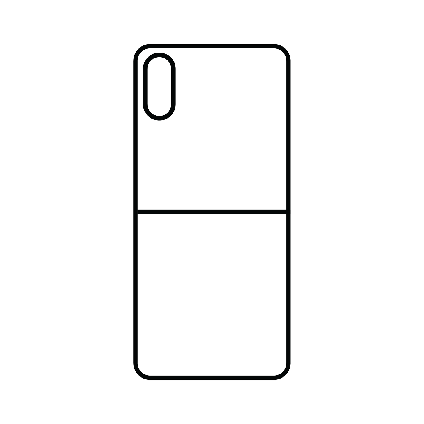 Coque sublimation 2D TPU pour Samsung Galaxy Z Flip 4. La plaque arrière en aluminium dédiée à la sublimation permet la personnalisation de la coque.